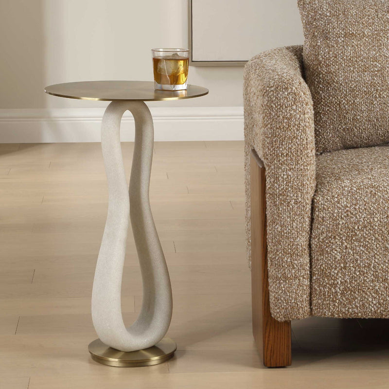Sonia - Modern Accent Table - Brass