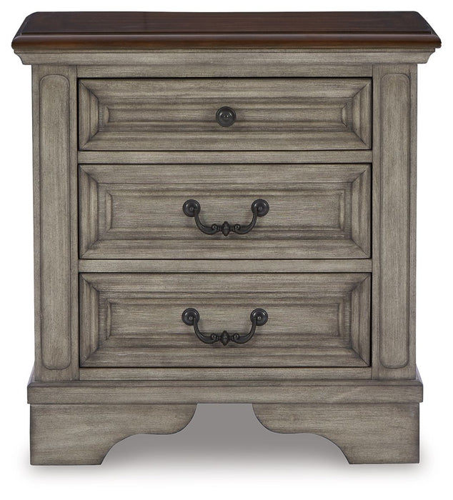 Lodenbay - Three Drawer Night Stand - Antique Gray