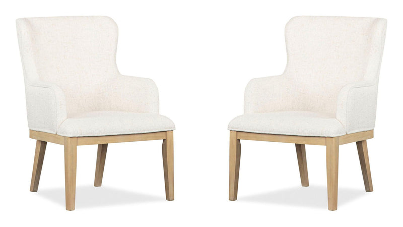Somerset - Dining Arm Chair With Upholstered Seat & Back (Set of 2) - Butternut and Omari Natural