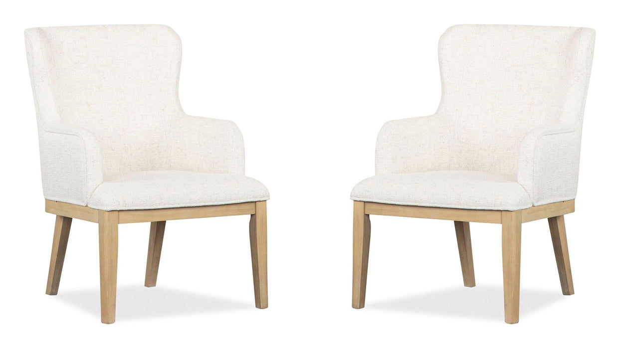 Somerset - Dining Arm Chair With Upholstered Seat & Back (Set of 2) - Butternut and Omari Natural