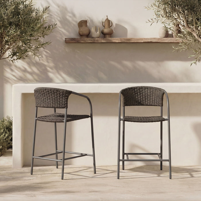 Zola - Outdoor Bar Stool - Dark Brown