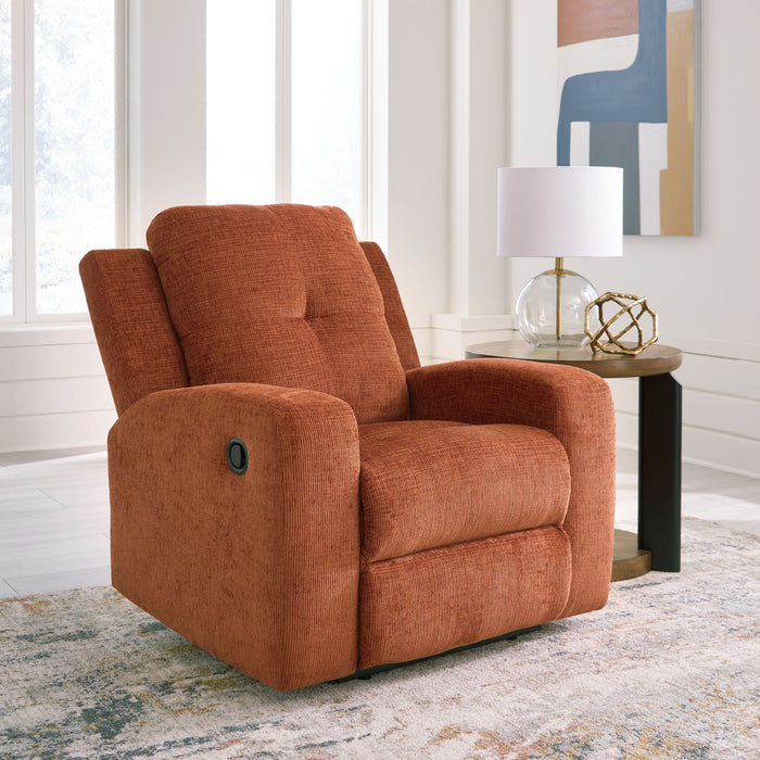 Danum - Zero Wall Recliner - Fabric - Spice