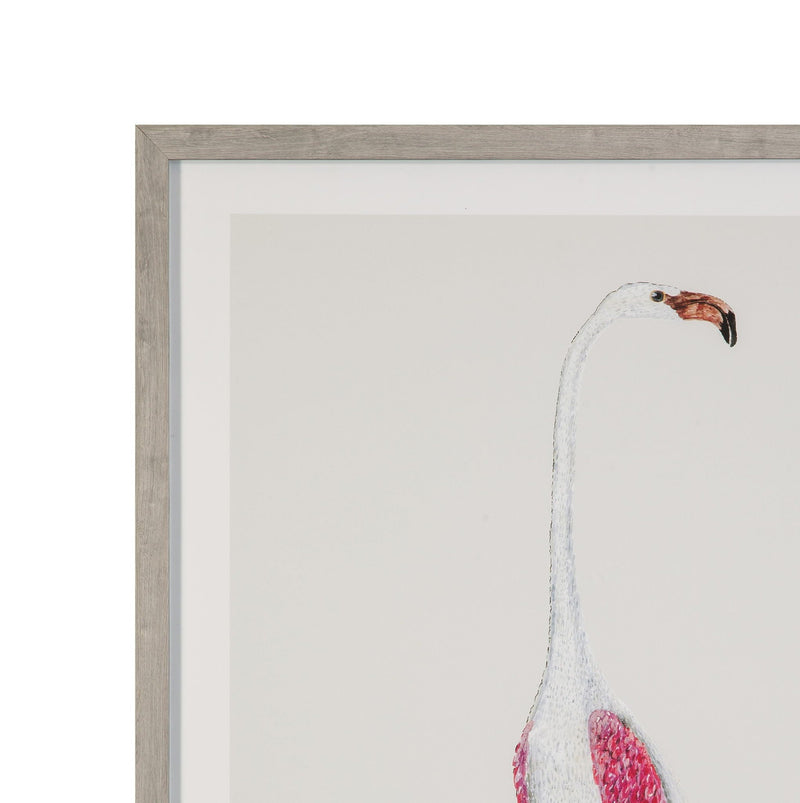 Vintage - Flamingo I Framed Print - Pink