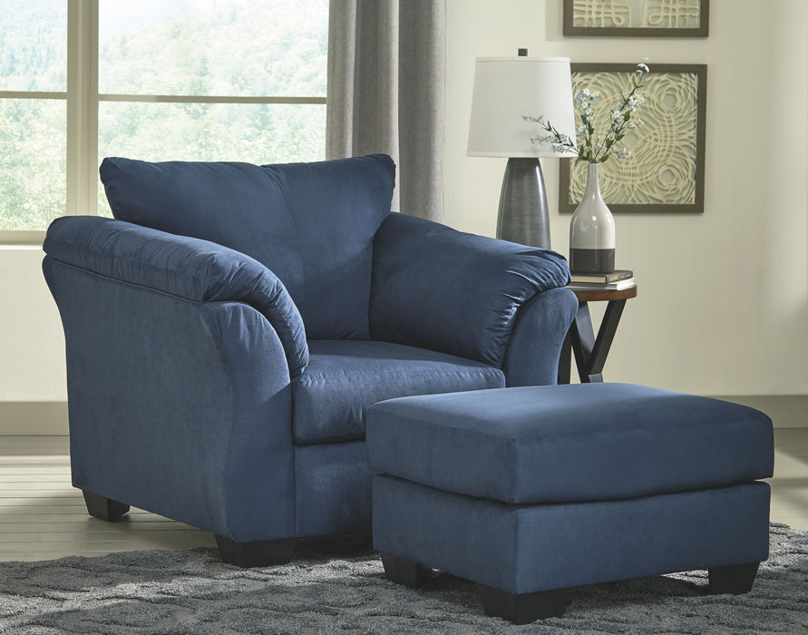 Darcy Ottoman - Blue