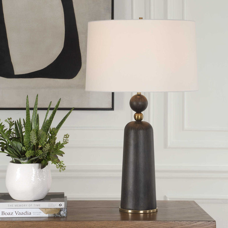 McQuinn - Table Lamp - Dark Walnut