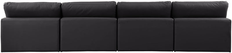 Comfy - Faux Leather Modular Armless Sofa 4 Seats