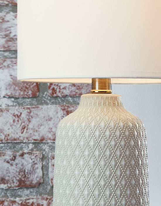 Donnford Ceramic Table Lamp - Gray