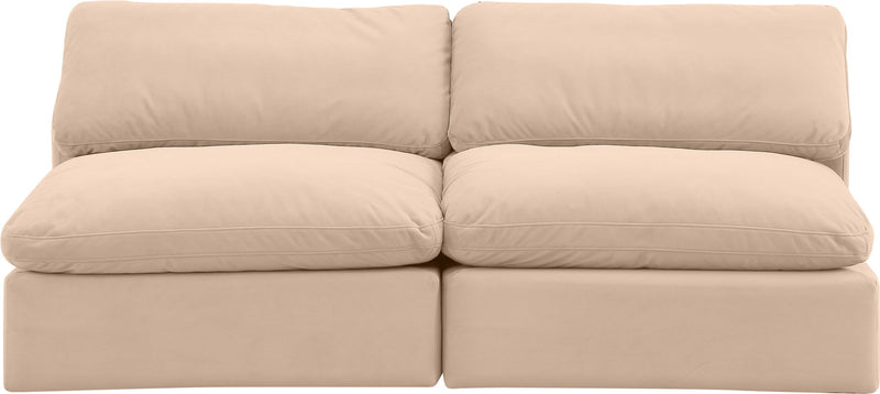 Comfy - Velvet Modular Armless Sofa 2 Seats