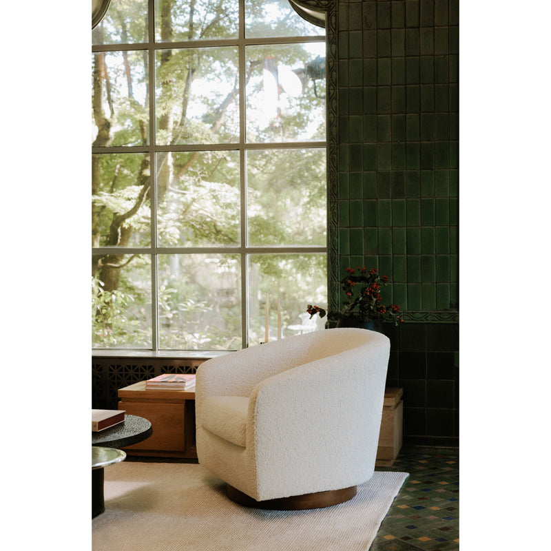 Oscy - Swivel Chair Vegan - Shearling White