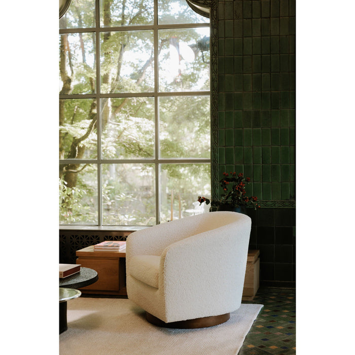 Oscy - Swivel Chair Vegan - Shearling White