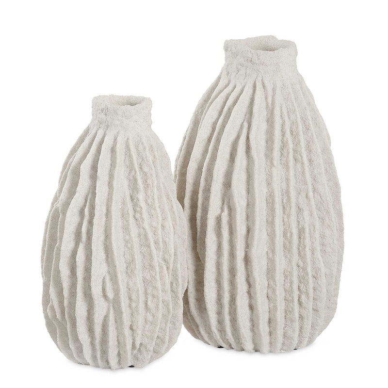Ivory Ridge - Vases (Set of 2) - White