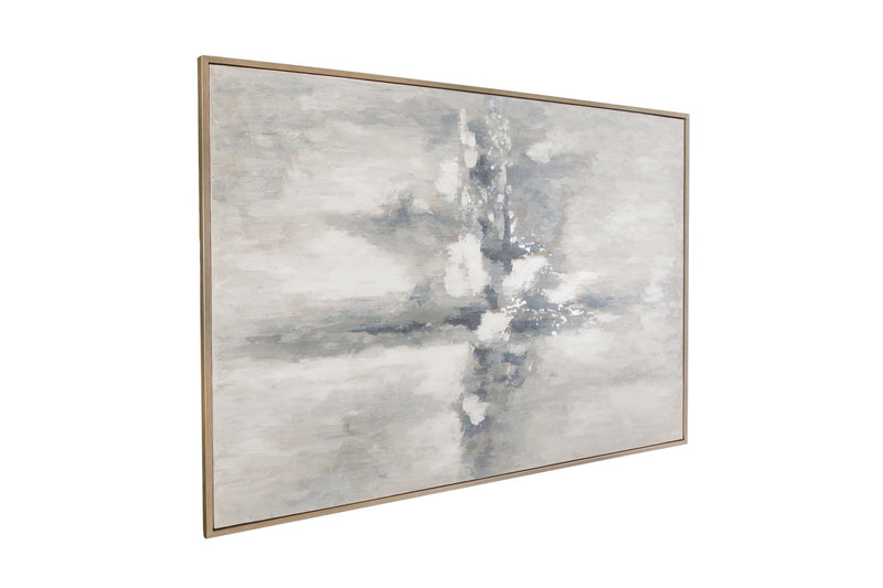 Quiet Reflection Framed Canvas - Silver