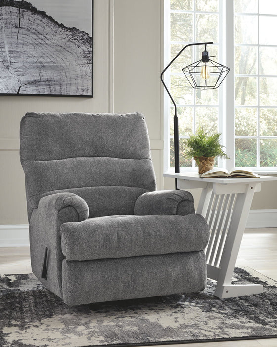 Man Fort - Rocker Recliner - Fabric - Graphite