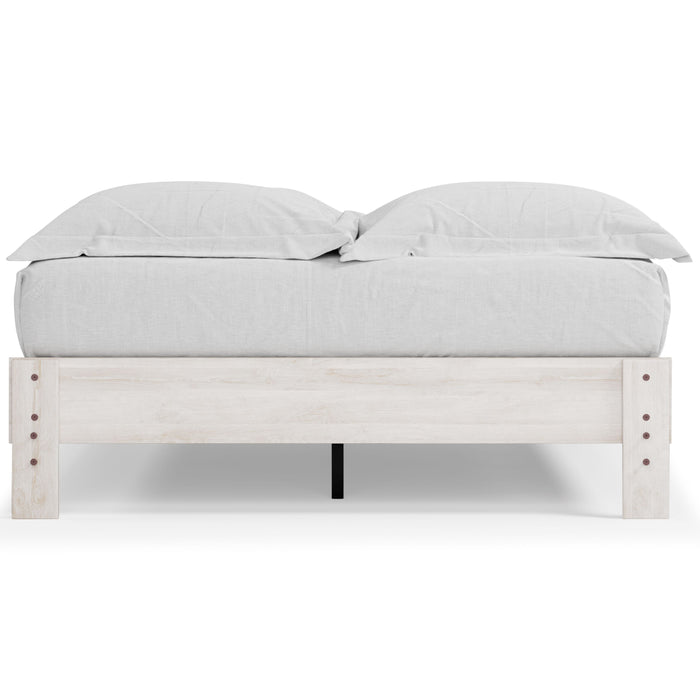 Shawburn Whitewash Platform Bed