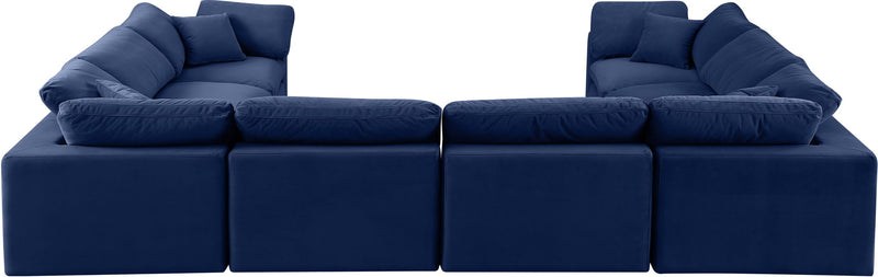 Comfy - 8 Piece Velvet Modular Sectional