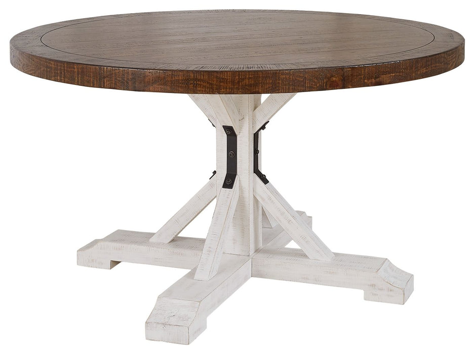 Valebeck Brown Round Dining Room Table