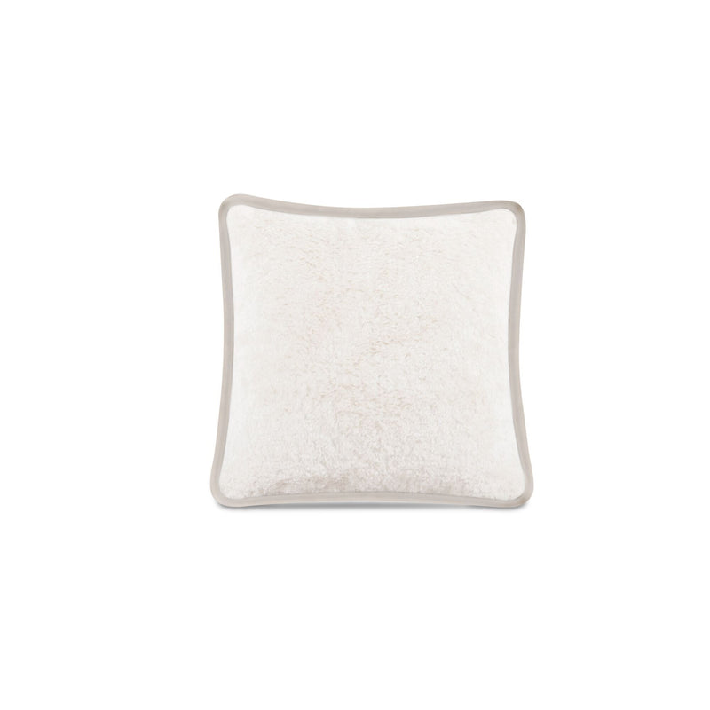 Carr - 25" Cushion - Faux Fur Cream