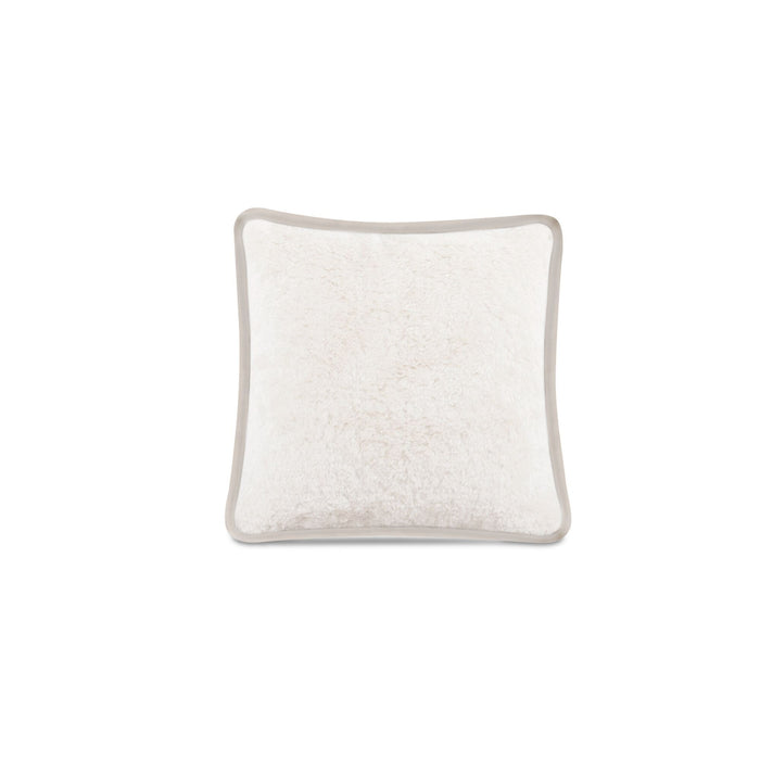 Carr - 25" Cushion - Faux Fur Cream