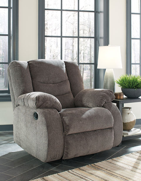 Tulen Rocker Reclining Chair - Gray - Furniture Depot