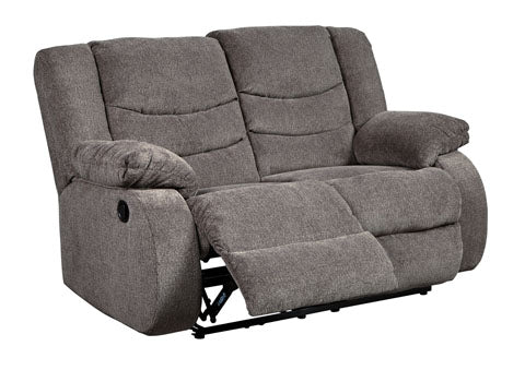 Tulen Reclining Loveseat - Gray - Furniture Depot