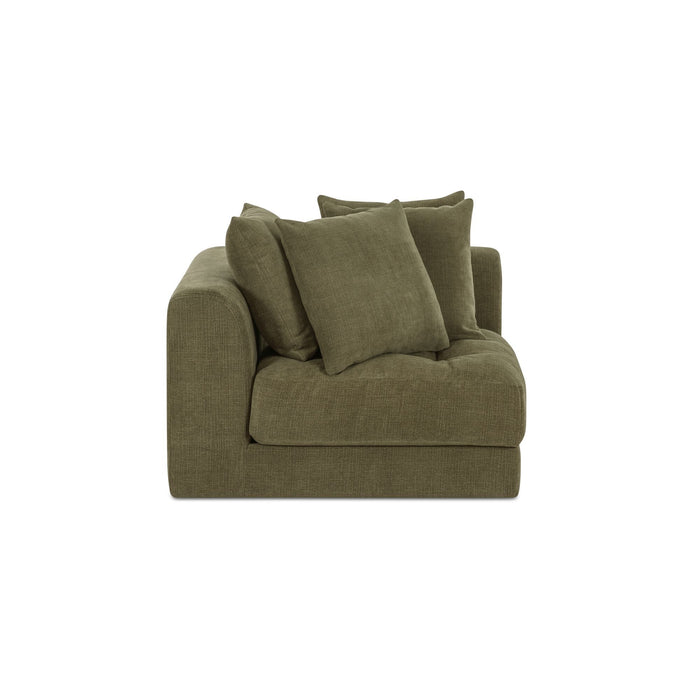 Davie - Corner Chair - Olive Green