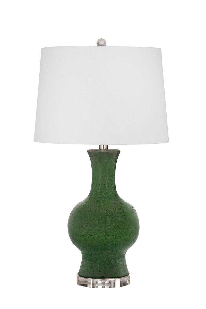 Leithen - Table Lamp - Rich Green / Clear Acrylic