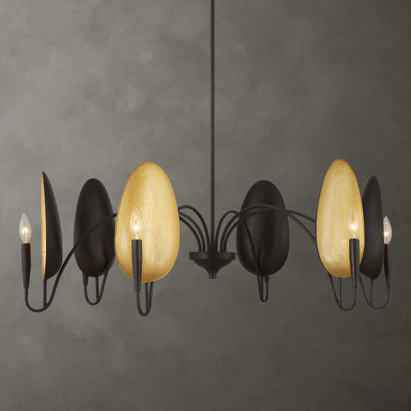 Warwick - 6 Light Chandelier - Matte Black