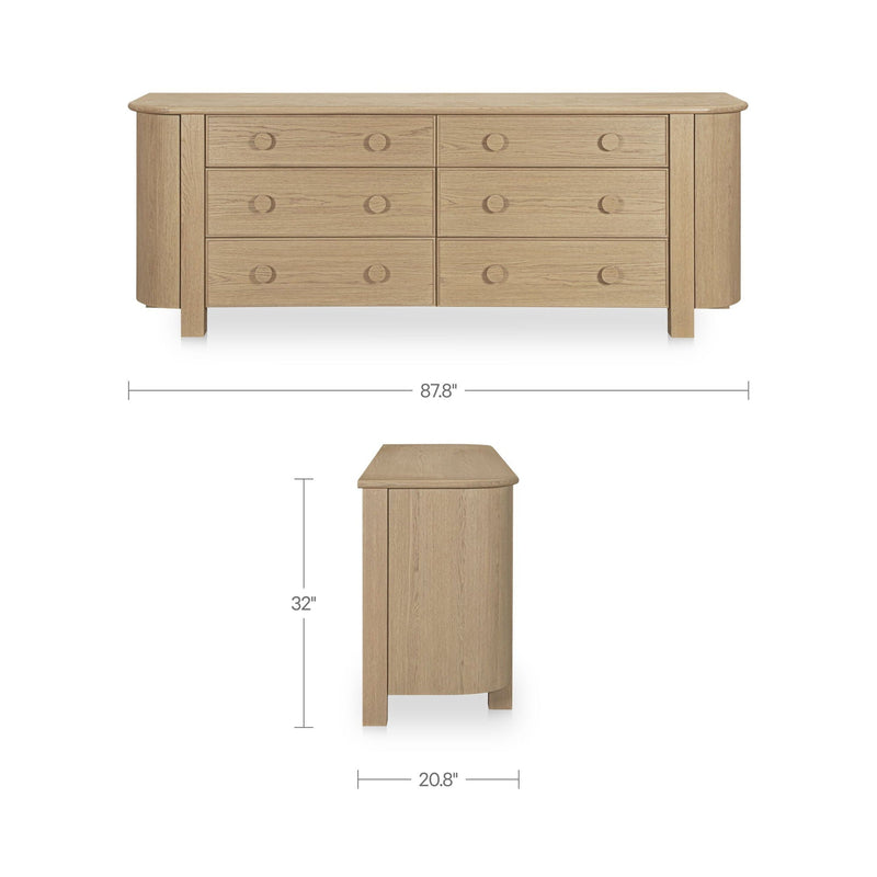 Loren - 6 Drawer Dresser - Natural