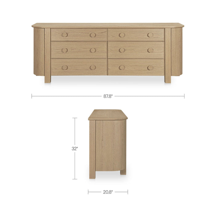 Loren - 6 Drawer Dresser - Natural