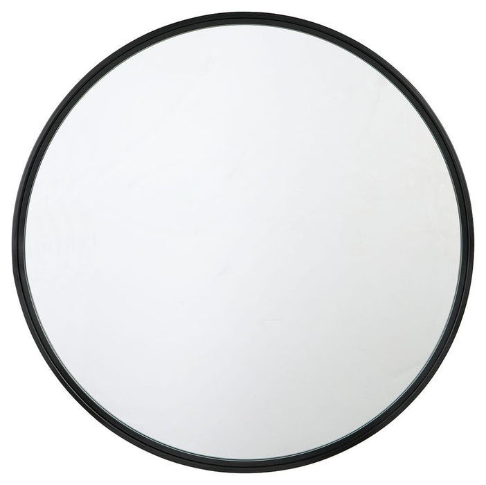 Brocky Black Oval Accent Mirror