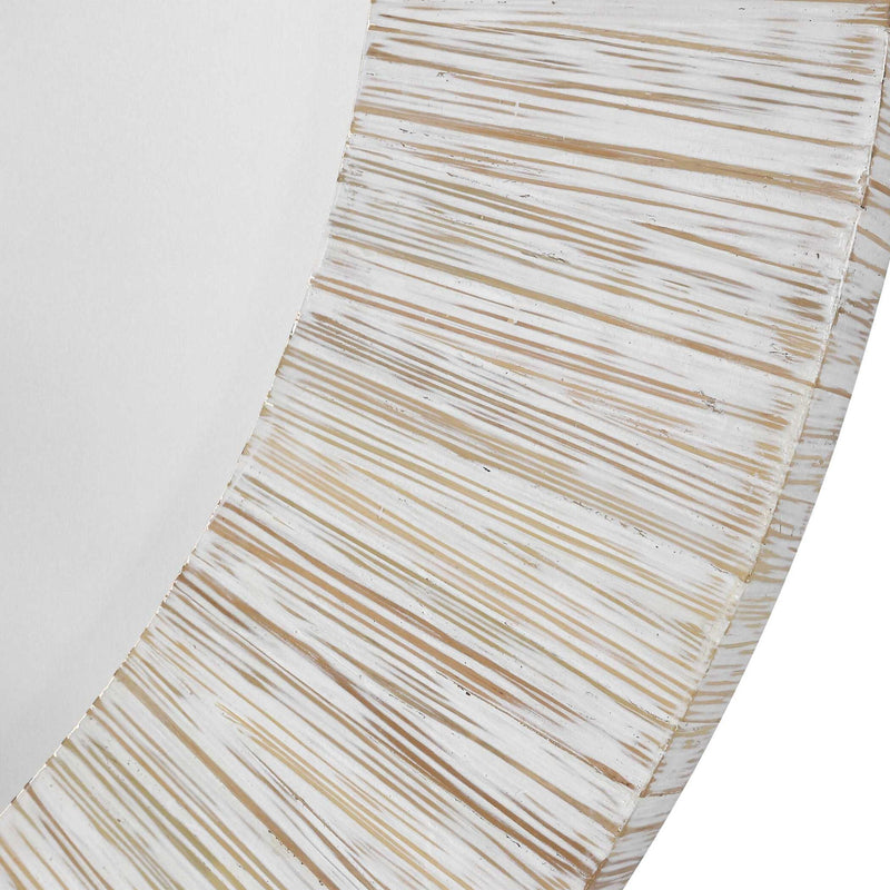 Repose - Round Mirror - Whitewash