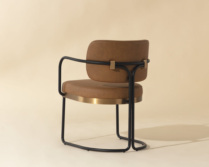 Jalen Dining Armchair - Milliken Cognac