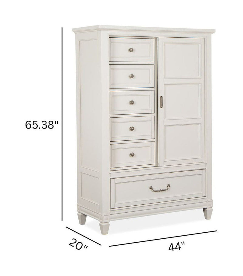 Willowbrook - Door Chest - Egg Shell White With Slight Rub Through