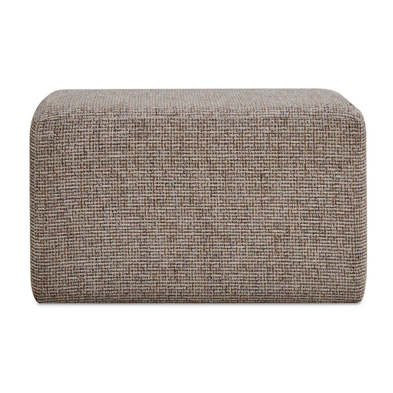 Kelce - Woven Checkered Ottoman - Brown