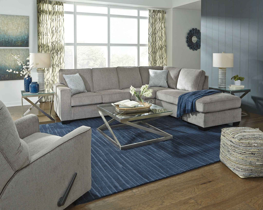 Altari - Right Arm Facing Corner Chaise 2 Pc Sectional - Alloy