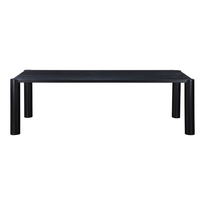 Post - Large Dining Table - Black Oak
