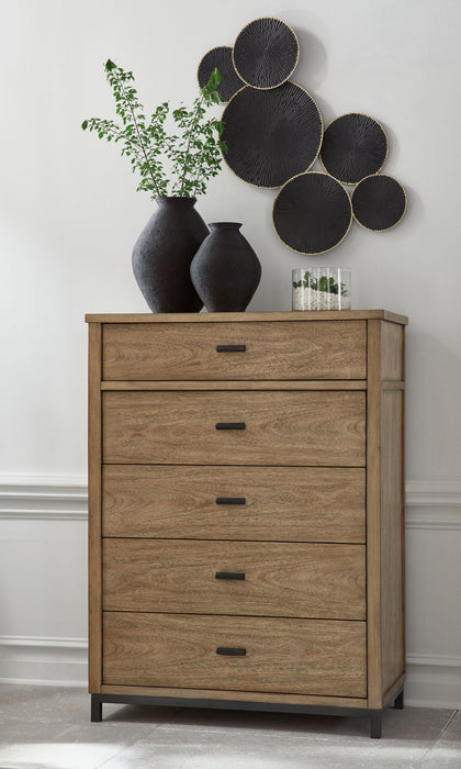 Tomtyn - Five Drawer Chest - Light Brown
