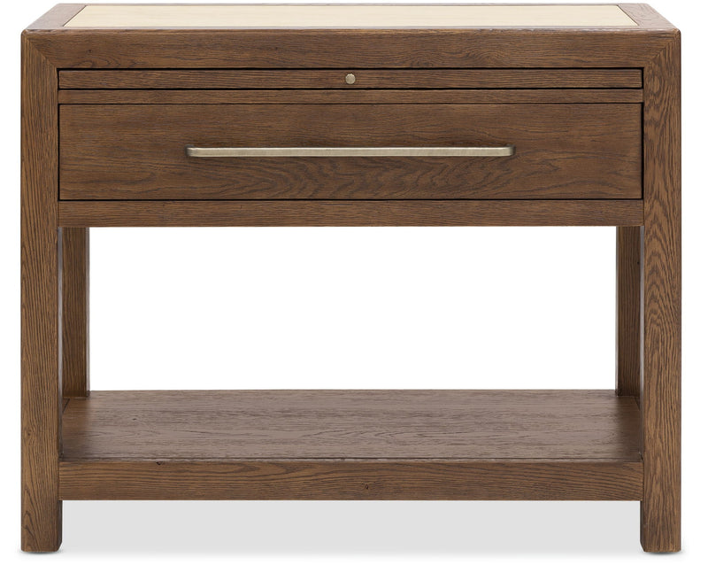 Driftwood - One-Drawer Nightstand With Stone