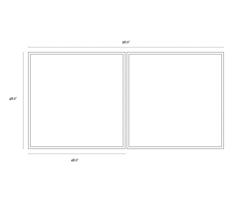 Split Personality (Set Of 2) - 48" X 48" - Wood Floater Frame