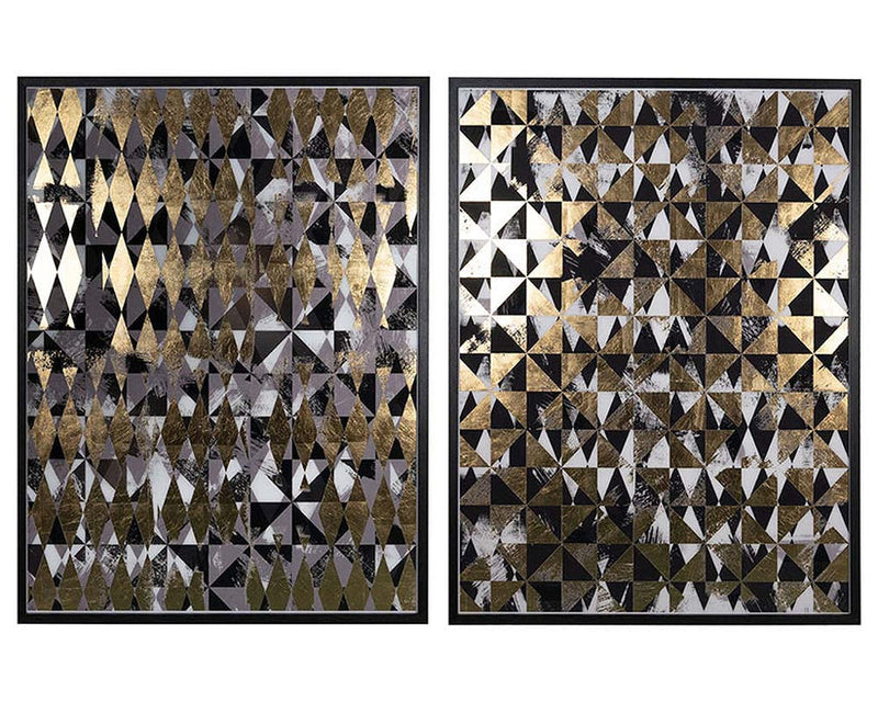 Overprint (Set Of 2) 38" X 48" Black Frame