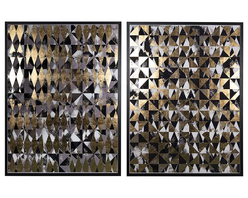 Overprint (Set Of 2) 38" X 48" Black Frame