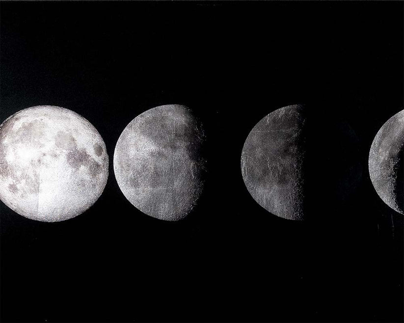 Moon Phases 72" X 30" Charcoal Frame