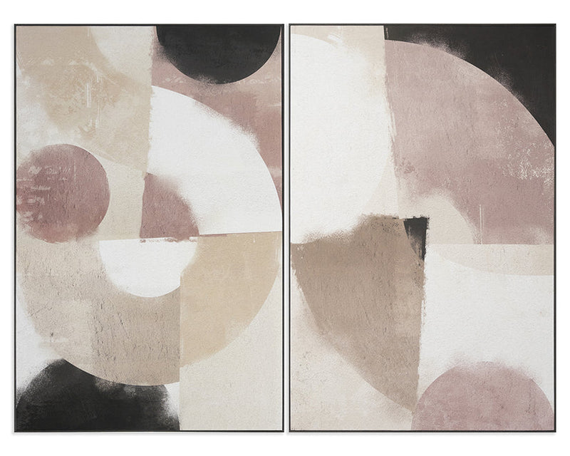 Miami Vice (Set Of 2) 40" X 60" Charcoal Floater Frame