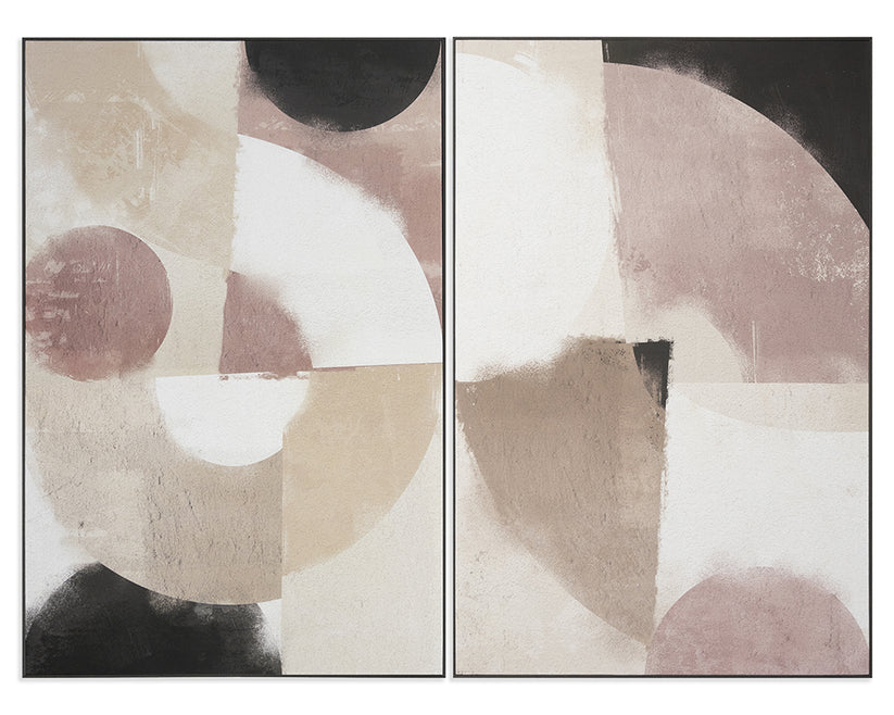 Miami Vice (Set Of 2) 40" X 60" Charcoal Floater Frame