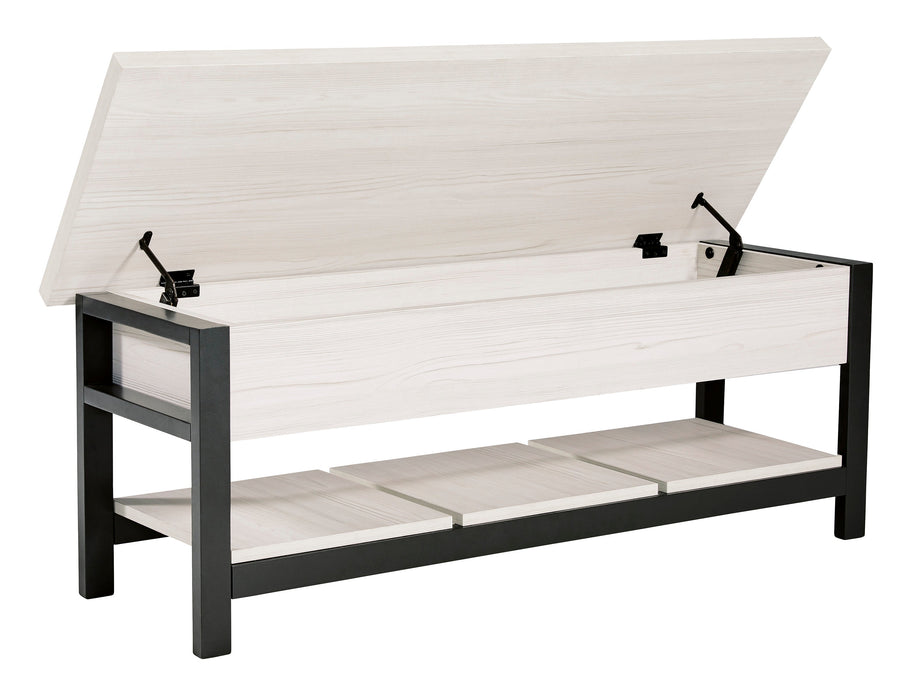 Rhyson Storage Bench - White - Furniture Depot (7761743413496)