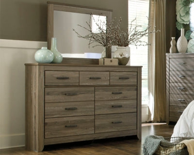 Zelen King Panel Bed, Dresser, Mirror and Nightstand