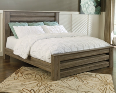 Zelen King Panel Bed, Dresser, Mirror and Nightstand