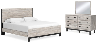 Vessalli King Panel Bed, Dresser and Mirror