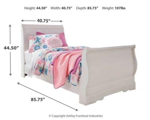 Anarasia  Sleigh Bed - Twin