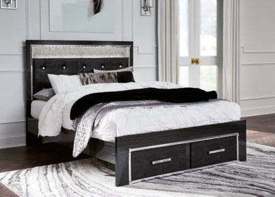 Kaydell Queen Upholstered Panel Storage Bed